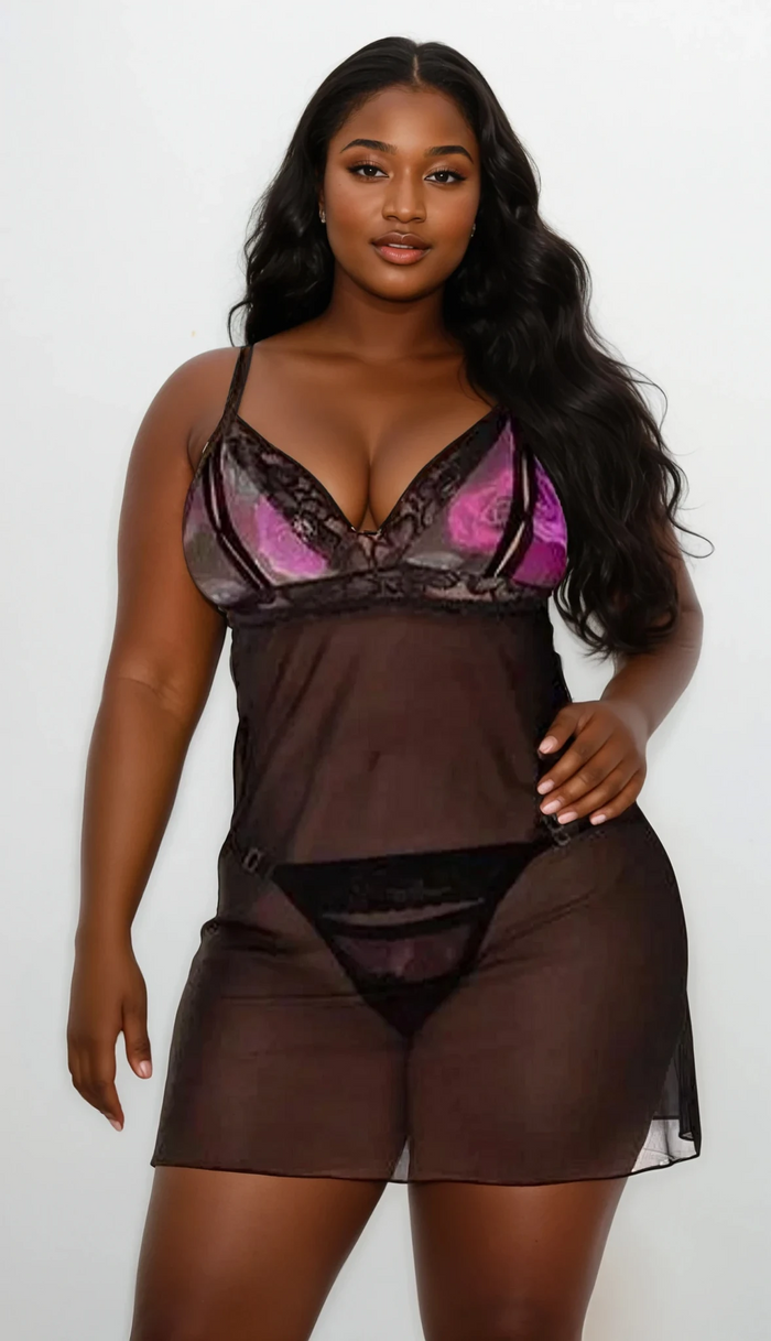 Bed of Roses Babydoll Set