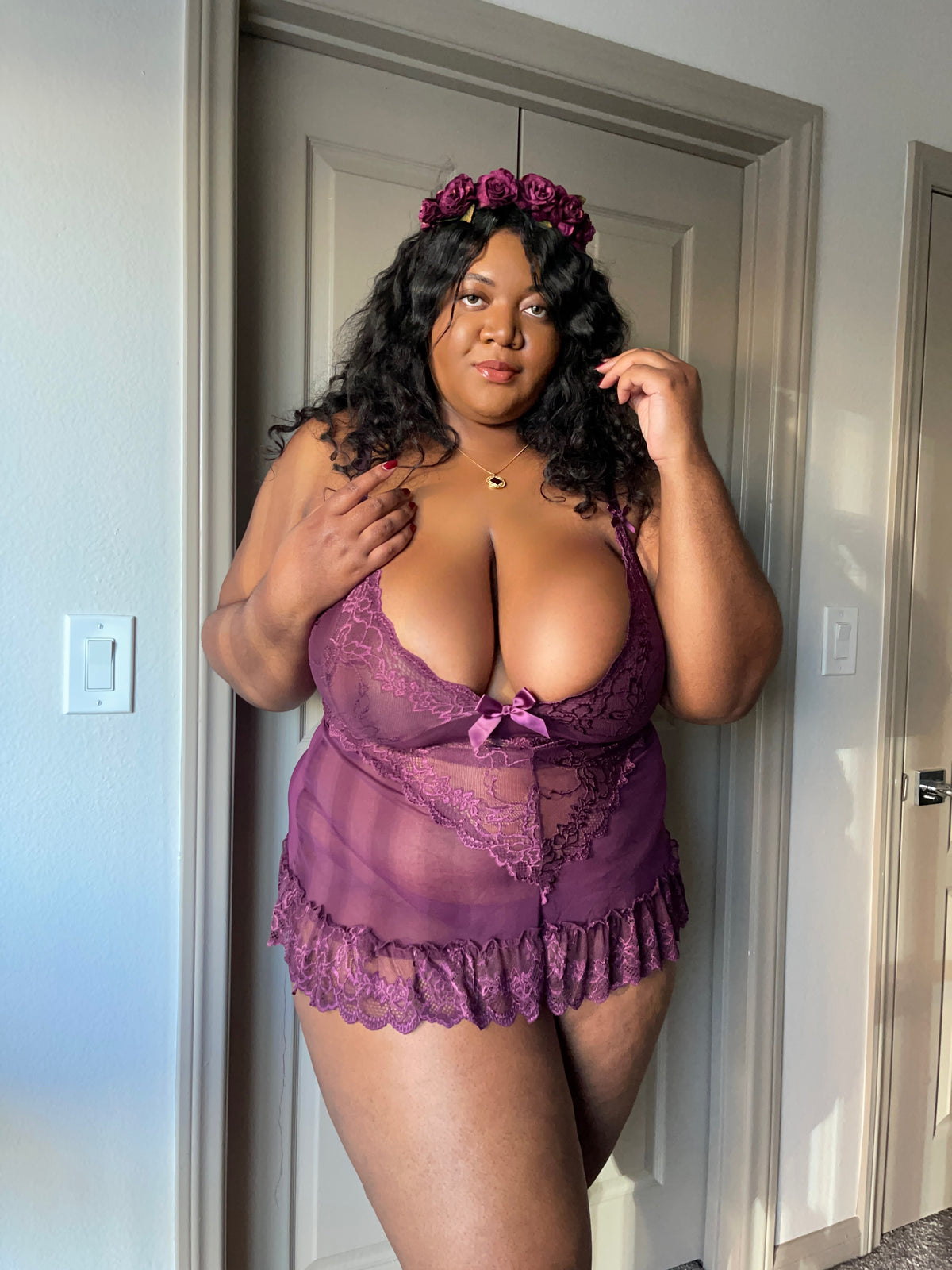 Valentine Soft Lace Babydoll