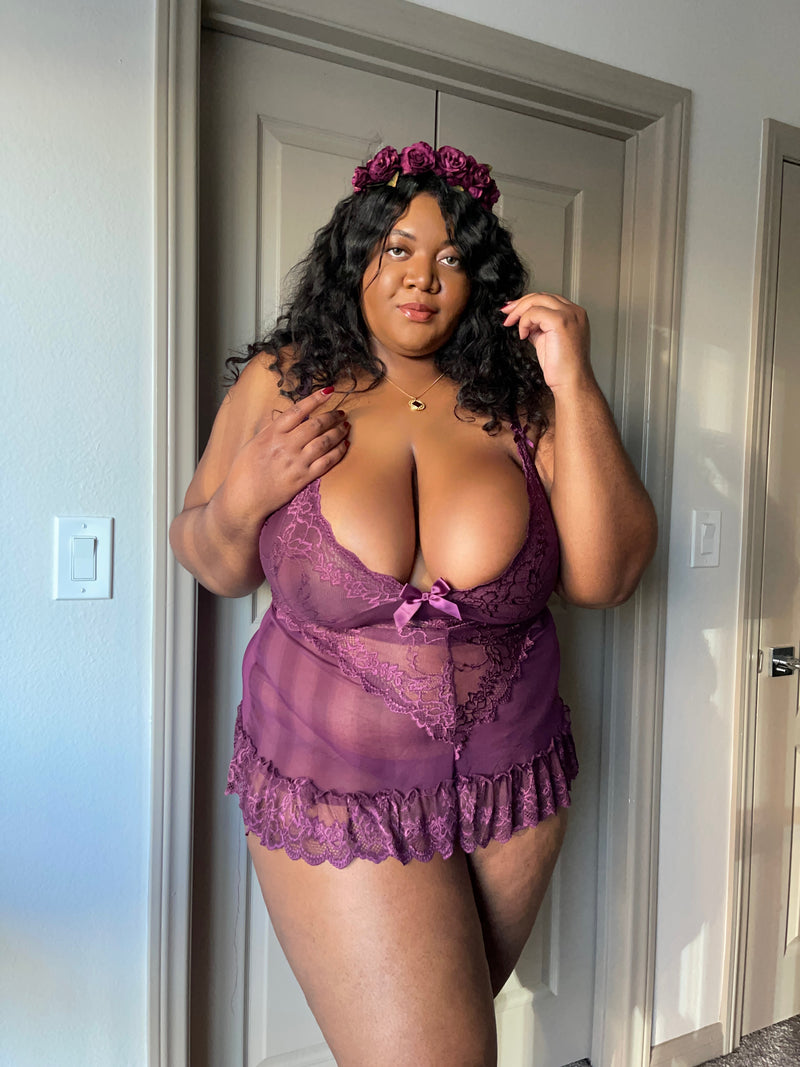 Valentine Soft Lace Babydoll